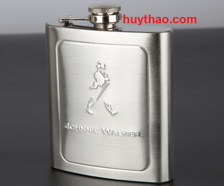 Bình inox Johnnie Walker 200ml logo nổi