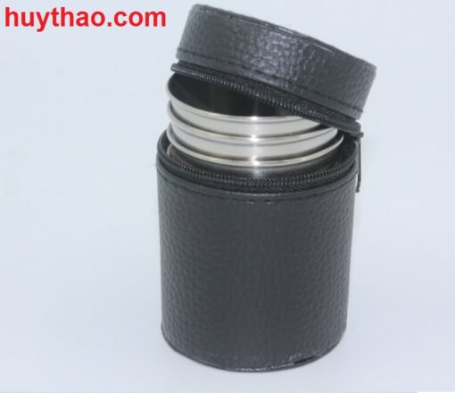 Bộ 4 cốc inox bọc da dung tích 70ml kèm bao da - Ảnh 3