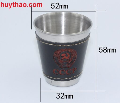 Bộ 4 cốc inox bọc da dung tích 70ml kèm bao da - Ảnh 4