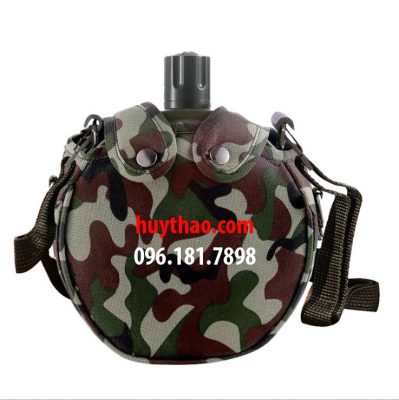 Bình tông inox đựng rươu 800ml kèm túi vải dù