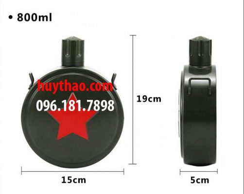 Bình tông inox đựng rươu 800ml kèm túi vải dù