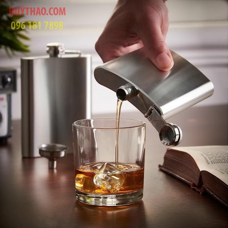 Bình đựng Rươu Hip Flask Inox 304 250ml