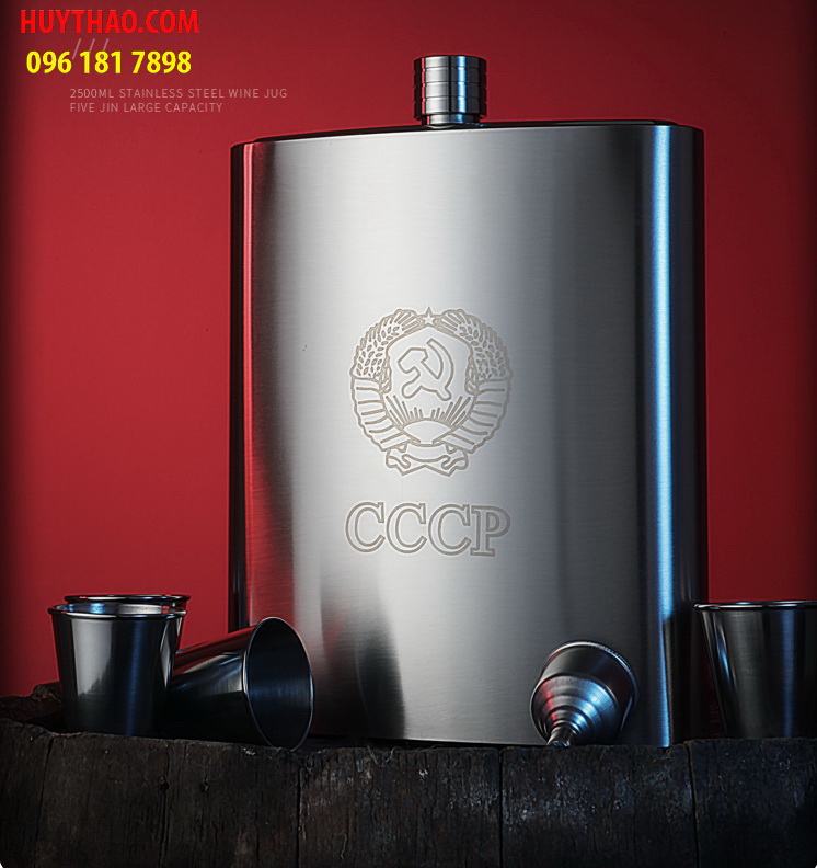 Bình inox 304 đựng rươu cccp snaker cao cấp 2,5 lít (88oz) - Ảnh 3